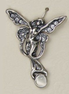 Joyful Fairy in Sterling Silver Accented with White Moonstone Made in America Rings Jewelry