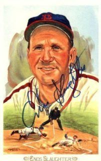 Enos Slaughter Autographed / Signed Perez Steele Postcard   St. Louis Cardinals at 's Sports Collectibles Store
