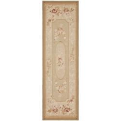 Hand knotted French Aubusson Taupe Wool Rug (12' x 15') Safavieh Oversized Rugs