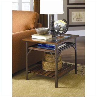Hammary Mercantile Rectangular End Table in Whiskey Finish   050 915