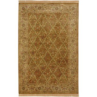 Hand knotted Finial Bronze Wool Rug (8'6 x 11'6) Surya 7x9   10x14 Rugs