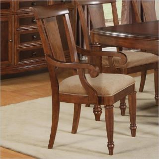 Wynwood Brendon Arm Chair in Hazelnut and Cabernet   1950 43