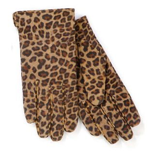 Isotoner Multi coloured leopard print suede gloves