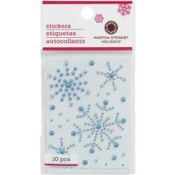 Martha Stewart Christmas Stickers   Gemstone Snowflake Stickers