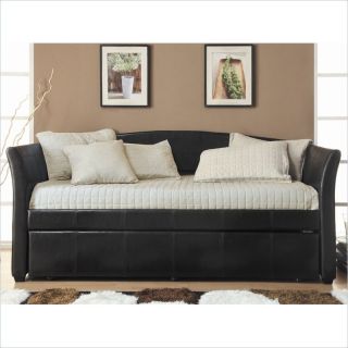 Homelegance Meyer Upholstered Twin Size Daybed in Dark Brown   4956PU