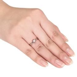 Miadora 14K Gold/Silver Rose Accent Diamond Ring (G H, I2 I3) Miadora Diamond Rings