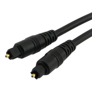 12 foot Black Digital Optical Audio TosLink Cable Male to Male (Pack of 2) Eforcity A/V Cables