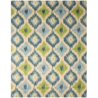 Hand Tufted Wool Seagrass Ikat Rug (5' x 8') EORC 5x8   6x9 Rugs