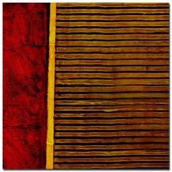 Michelle Calkins 'Red and Green Rustic' Canvas Art Trademark Fine Art Canvas