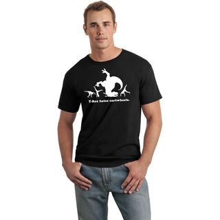 Men's Black 'T Rex Hates Cartwheels' Funny T Shirt Casual Shirts