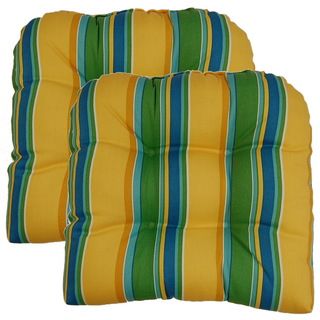 Acapulco Stripe Sunshine Outdoor Cushions (Set of 2) Outdoor Cushions & Pillows