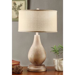Latte Teardrop Table Lamp with Cream Shade Table Lamps