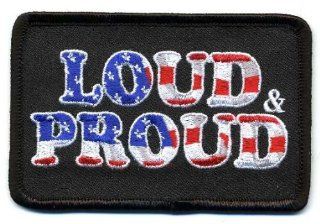 Embroidered Iron On Patch   Load & Proud USA American Flag Style 3.5" x 2.25" Patch Health & Personal Care