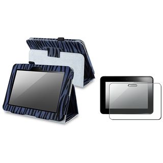 BasAcc Blue Zebra Case/ LCD Protector for  Kindle Fire HD 7 inch BasAcc Tablet PC Accessories