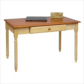 Office Star Country Cottage Wood Writing Desk in Antique Yellow   CC25