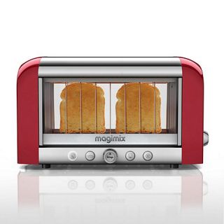 Magimix Magimix 2 slice red and silver Glass Vision 11528 two slice toaster