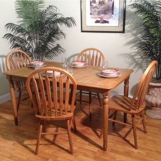 Whitaker Furniture Burnished Oak 5 piece Dining Set Dining Sets