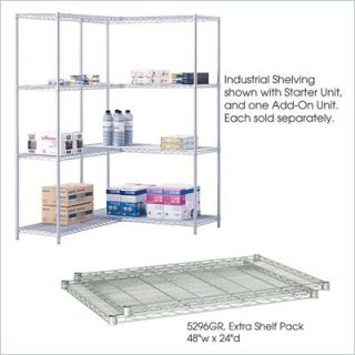 Safco 48"x24" Industrial Extra Shelf Pack in Gray   5296GR