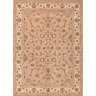 Hand tufted Plush pile Traditional Oriental pattern Brown Rug (2' x 3') JRCPL Accent Rugs