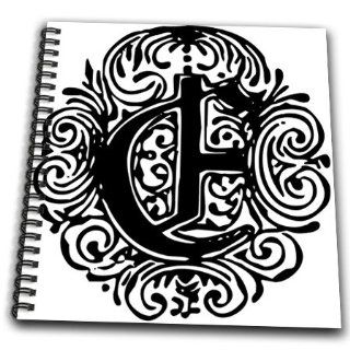 db_14213_1 Sandy Mertens Monograms   Fancy Letter E   Drawing Book   Drawing Book 8 x 8 inch