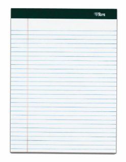 TOPS 99612 Docket Letter Size Narrow Rule Double Pad, White, 100 Sheets/Pad, 4/pack  Legal Ruled Writing Pads 
