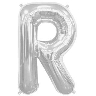 16 inch Letter R   Silver Air Filled Foil Balloon Toys & Games