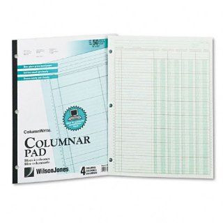 Accounting Pad, Four Eight Unit Columns, Two sided, Letter, 50 Sheet Pad 
