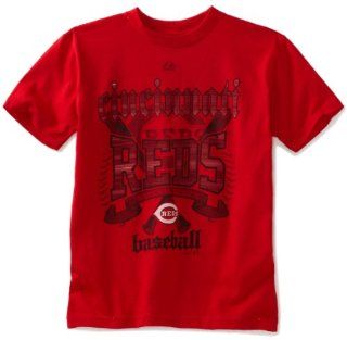 MLB Boys' Cincinnati Reds Fueled By Pride Short Sleeve Basic Tee (Athletic Red, Large)  Sports Fan T Shirts  Sports & Outdoors