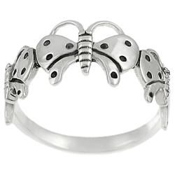 Tressa Sterling Silver Three Butterfly Band Ring Tressa Sterling Silver Rings