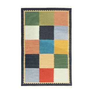 Hand woven Multiple Squares Wool Rug (9' x 12') St Croix Trading 7x9   10x14 Rugs
