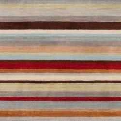 Hand knotted Multi Colored Striped Banbury Wool Rug (8' x 11') Surya 7x9   10x14 Rugs