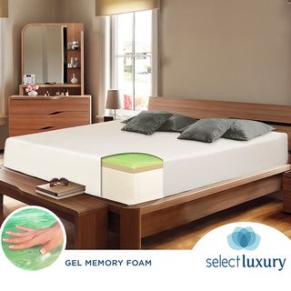 Select Luxury Gel Memory Foam 14 inch Queen size Medium Firm Mattress Set with EZ Fit Foundation Select Luxury Mattresses