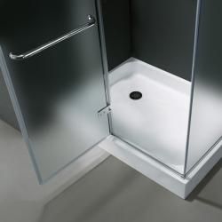 Vigo Frameless Frosted Shower Enclosure with Left Door & Base (32 x 40) Vigo Shower Doors