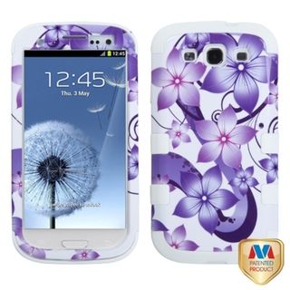 BasAcc Hibiscus/ White TUFF Hybrid Case for Samsung Galaxy S III/ S3 BasAcc Cases & Holders