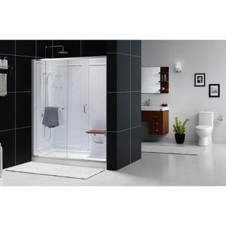 DreamLine Infinity Z Sliding Shower Door, Shower Base and Backwall Kit DreamLine Shower Kits