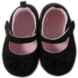 Luvable Friends Mary Jane Shoe for Baby Girls, Black, 0 6 Months Clothing