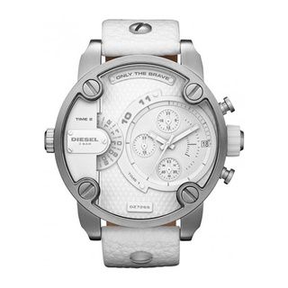 Diesel Men's White Leather Quartz Watch Diesel Men's Diesel Watches