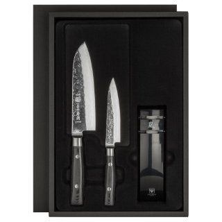 Yaxell Zen Santoku Knife 3 Piece Gift Set Santoku Knives Kitchen & Dining