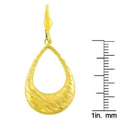 Fremada 14k Yellow Gold Textured Teardrop Dangle Earrings Fremada Gold Earrings