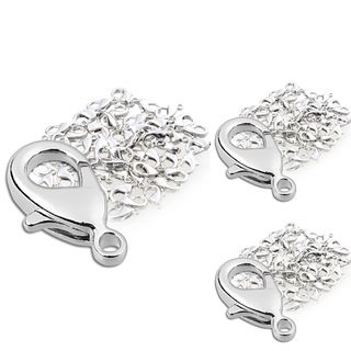 BasAcc 12 mm Silver Lobster Clasps (Pack of 150) BasAcc Jewelry Tools