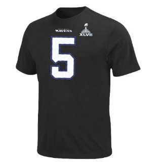 Joe Flacco Baltimore Ravens Majestic Super Bowl XLVII Player T shirt  Sports Related Merchandise  Sports & Outdoors