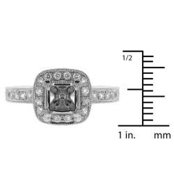 14k White Gold 1/3ct TDW Semi mount Round Diamond Engagement Ring (G H, SI 1/SI 2) Moise Engagement Rings