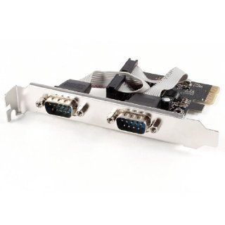 PCI to Dual Serial DB9 RS232 2 Port Controller Adapter Card Black Computers & Accessories