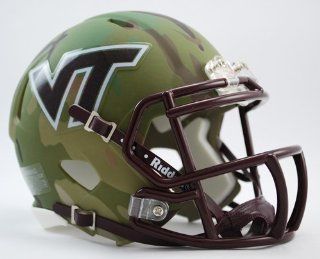 Virginia Tech Hokies Camo Riddell Speed Mini Football Helmet  Sports Related Collectible Full Sized Helmets  Sports & Outdoors