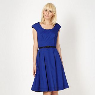 Jonathan Saunders/EDITION Designer royal blue pleated fit and flare dress