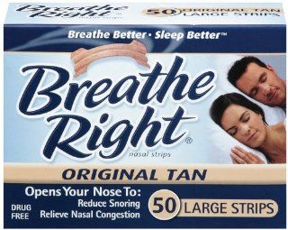 Breathe Right Tan Nasal Strips   Large, 50 count Health & Personal Care