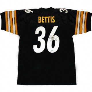 Jerome Bettis Pittsburgh Steelers Autographed Black Jersey  Sports Related Collectibles  Sports & Outdoors