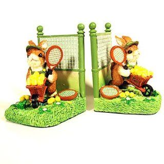 Tennis Rabbit Bookends  Sports Related Collectibles  Sports & Outdoors