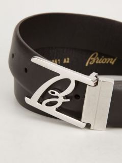 Brioni Logo Buckle Belt