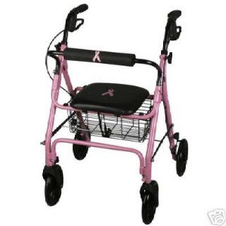 PINK (Breast Cancer Awareness), Medline Deluxe Folding Rollator Rolling Walker $10.00 of purchase price is donated to Breast Cancer Research. Health & Personal Care